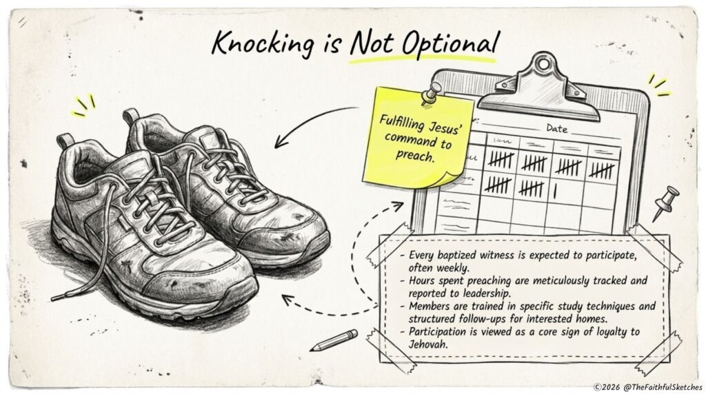 why jehovah's witnesses goes door knocking
