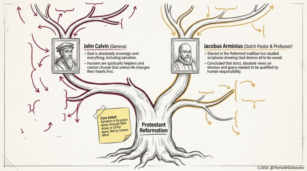 John calvin vs jacobus arminius