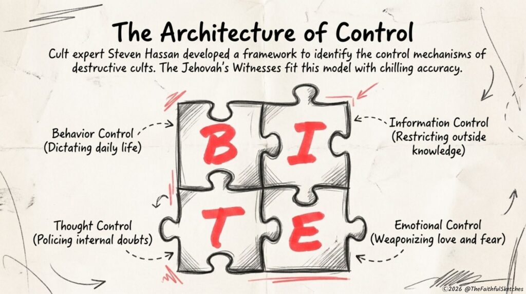 The BITE Model — How Jehovah's Witnesses Cult Control Actually Works