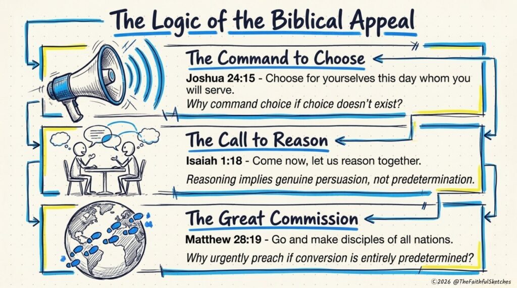 bible verses for predestination and free will