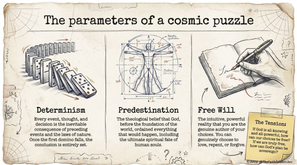 Determinism, predestination and free will
