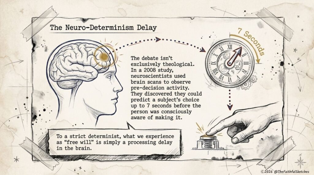 2008 neuroscience study, predestination vs free will
