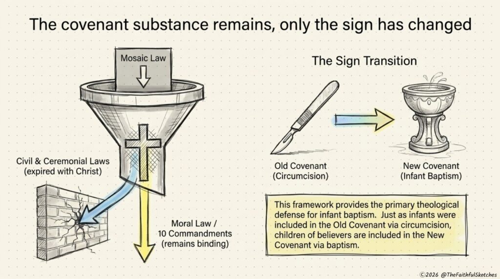 Covenant Theology Mosaic Law, Moral law, Civil law, and Ceremonial law