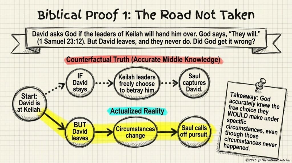 What is molinism? 1 Samuel 23. David and Keilah