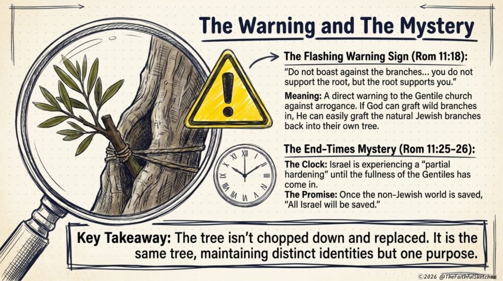 Romans 11:18  The Wild Branches represent Gentiles. Gentile believers were grafted into the tree to share in the nourishing root.

