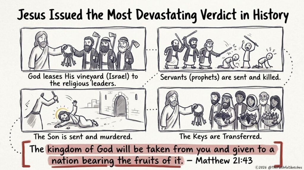 Matthew 21:43 the vineyare parable meaning