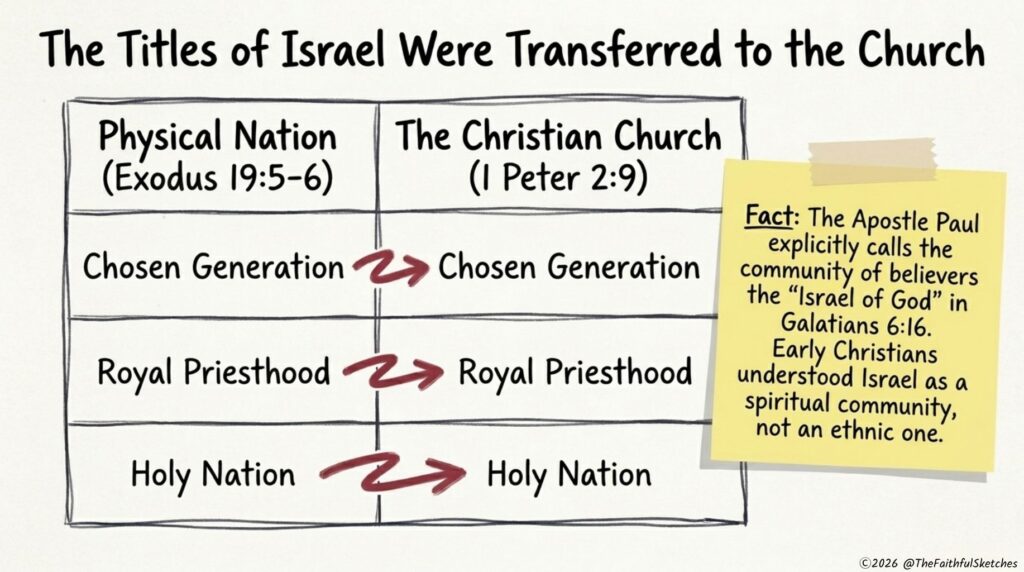God called ethnic Israel a chosen generation and a royal priesthood 1 Peter 2:9