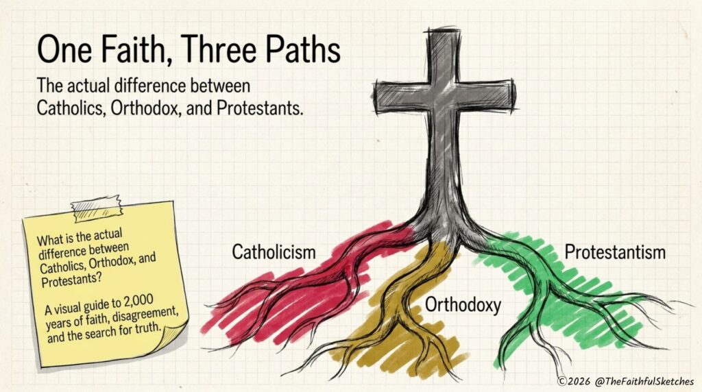 Catholic vs Orthodox vs Protestants What's the Main Difference
