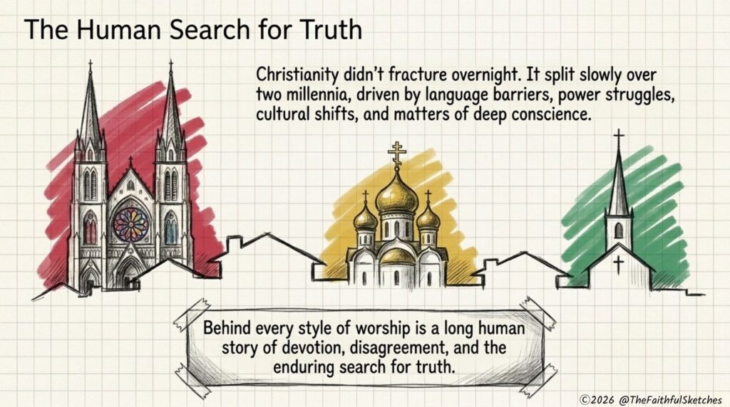 difference between catholic and protestant and orthodox
