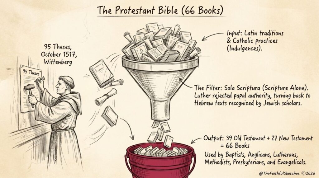 why did martin luther remove books from the bible